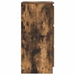 vidaXL Komoda dymový dub 37,5x35x76 cm spracované drevo – Obrázok 7