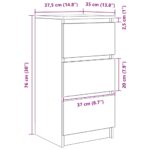 vidaXL Komoda staré drevo 37,5x35x76 cm kompozitné drevo – Obrázok 12