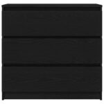 vidaXL Komoda dub čierny 80x35x76 cm kompozitné drevo – Obrázok 6