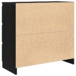 vidaXL Komoda dub čierny 80x35x76 cm kompozitné drevo – Obrázok 8