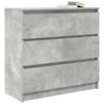vidaXL Komoda betónovo sivá 80x35x76 cm spracované drevo – Obrázok 4