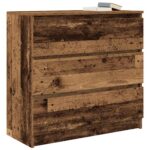 vidaXL Komoda staré drevo 80x35x76 cm kompozitné drevo – Obrázok 4