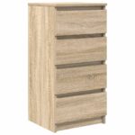 vidaXL Komoda dub sonoma 37,5x35x76 cm kompozitné drevo – Obrázok 2