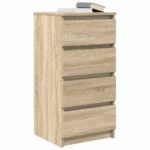 vidaXL Komoda dub sonoma 37,5x35x76 cm kompozitné drevo – Obrázok 4