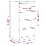 vidaXL Komoda betónovosivá 37,5x35x76 cm kompozitné drevo – Obrázok 12