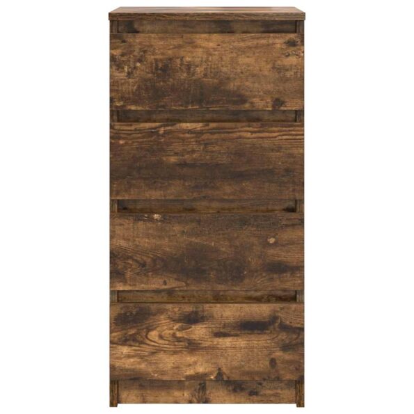 vidaXL Komoda dymový dub 37,5x35x76 cm spracované drevo – Obrázok 6