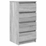 vidaXL Komoda sivá sonoma 37,5x35x76 cm kompozitné drevo – Obrázok 2