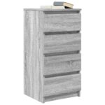 vidaXL Komoda sivá sonoma 37,5x35x76 cm kompozitné drevo – Obrázok 4