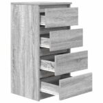 vidaXL Komoda sivá sonoma 37,5x35x76 cm kompozitné drevo – Obrázok 5