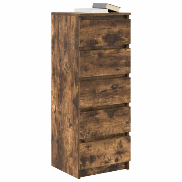 VXL8721158706836_g_en_hd_2.jpg vidaXL Komoda so zásuvkami, tmavý dub 37,5x35x99 cm, kompozitné drevo – Obrázok 4