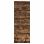 vidaXL Komoda so zásuvkami, tmavý dub 37,5x35x99 cm, kompozitné drevo – Obrázok 6