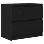 TV Skrinka vidaXL Čierna 60x35x54 cm Upravené drevo – Obrázok 2