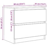 TV Skrinka vidaXL Čierna 60x35x54 cm Upravené drevo – Obrázok 12