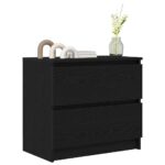 TV Skrinka vidaXL Čierna 60x35x54 cm Upravené drevo – Obrázok 4