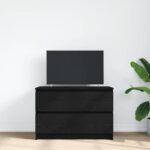 vidaXL TV skrinka čierna 80x35x54 cm kompozitné drevo – Obrázok 3