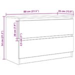 vidaXL TV skrinka sivá sonoma 80x35x54 cm kompozitné drevo – Obrázok 12