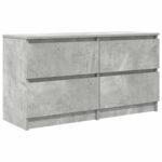 TV skrinka vidaXL Betónová sivá 100x35x54 cm Konštrukcia dreva – Obrázok 2