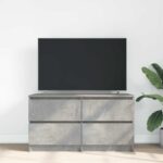 TV skrinka vidaXL Betónová sivá 100x35x54 cm Konštrukcia dreva – Obrázok 3