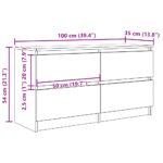 TV skrinka vidaXL Betónová sivá 100x35x54 cm Konštrukcia dreva – Obrázok 12