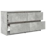 TV skrinka vidaXL Betónová sivá 100x35x54 cm Konštrukcia dreva – Obrázok 5