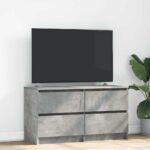 TV skrinka vidaXL Betónová sivá 100x35x54 cm Konštrukcia dreva