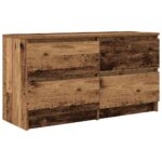 vidaXL TV skrinka Old Wood 100x35x54 cm Engineered Wood – Obrázok 2