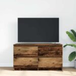 vidaXL TV skrinka Old Wood 100x35x54 cm Engineered Wood – Obrázok 3
