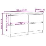 vidaXL TV skrinka Old Wood 100x35x54 cm Engineered Wood – Obrázok 12