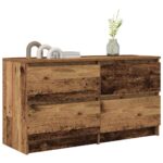 vidaXL TV skrinka Old Wood 100x35x54 cm Engineered Wood – Obrázok 4