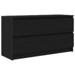 TV Skrinka vidaXL Čierna 100x35x54 cm Upravené drevo – Obrázok 2