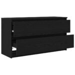 TV Skrinka vidaXL Čierna 100x35x54 cm Upravené drevo – Obrázok 5