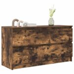 vidaXL TV skrinka Dub dymový 100x35x54 cm Konštrukcia dreva – Obrázok 4