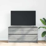TV Skrinka vidaXL Sivá Sonoma 100x35x54 cm Konštrukčné drevo – Obrázok 3