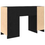 vidaXL Stôl čierna dub 120x42x76 cm kompozitné drevo – Obrázok 8