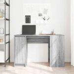 vidaXL Stôl sivý dub sonoma 120x42x76 cm kompozitné drevo – Obrázok 3