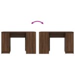 vidaXL Stôl hnedý dub 120x42x76 cm kompozitné drevo – Obrázok 9