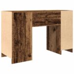 vidaXL Písací stôl staré drevo 120x42x76 cm kompozitné drevo – Obrázok 8