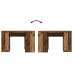vidaXL Písací stôl staré drevo 120x42x76 cm kompozitné drevo – Obrázok 9