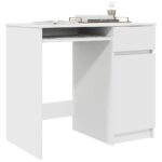 vidaXL Stôl biely 86x49x76 cm kompozitné drevo – Obrázok 4