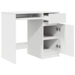 vidaXL Stôl biely 86x49x76 cm kompozitné drevo – Obrázok 5