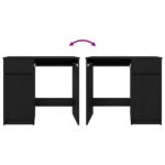 vidaXL Stôl čierna dub 86x49x76 cm kompozitné drevo – Obrázok 9