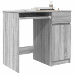 vidaXL Stôl sivý dub sonoma 86x49x76 cm kompozitné drevo – Obrázok 4