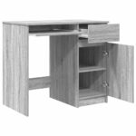 vidaXL Stôl sivý dub sonoma 86x49x76 cm kompozitné drevo – Obrázok 5