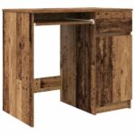 vidaXL Stôl staré drevo 86x49x76 cm kompozitné drevo – Obrázok 2