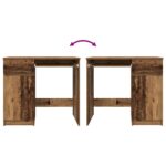 vidaXL Stôl staré drevo 86x49x76 cm kompozitné drevo – Obrázok 9