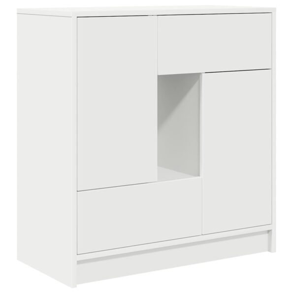 vidaXL Komoda so zásuvkami a dvierkami, biela 70,5x34x74,5 cm – Obrázok 2