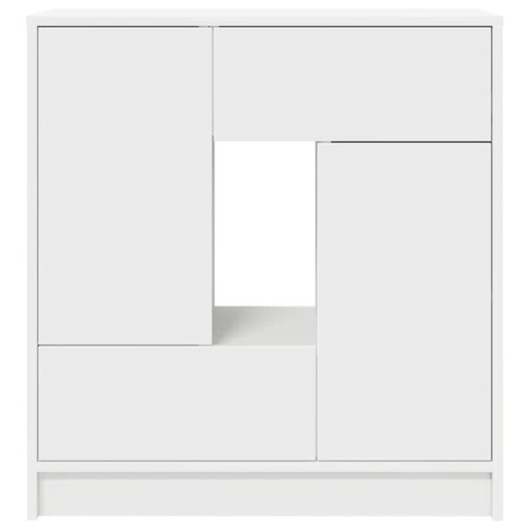 vidaXL Komoda so zásuvkami a dvierkami, biela 70,5x34x74,5 cm – Obrázok 6
