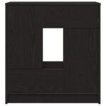 vidaXL Komoda so zásuvkami a dvierkami, dub čierny 70,5x34x74,5 cm – Obrázok 6