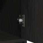 vidaXL Komoda so zásuvkami a dvierkami, dub čierny 70,5x34x74,5 cm – Obrázok 10