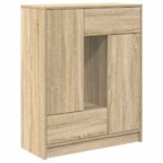 vidaXL Komoda so zásuvkami a dvierkami, dub sonoma 73x31x90 cm – Obrázok 2